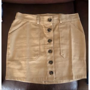 Tan Mini Skirt with pockets!